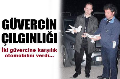 2 güvercine karşılık otomobilini verdi! 