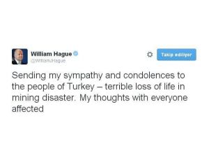 İngiltere Dışişleri Bakanı’ndan Taziye Mesajı