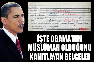 Obamanın müslüman olduğunu kanıtlayan belge 