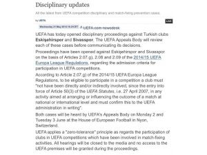 Uefa’dan Şok Karar