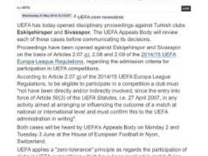 Uefa’dan Şok Karar