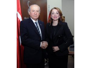 Bahçeli, Türkiye Konfederasyonlar Topluluğu Genel Başkanı Atasoyu Kabul Etti