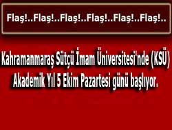 Ksüde Akademik Yıl 5 Ekimde Başlıyor