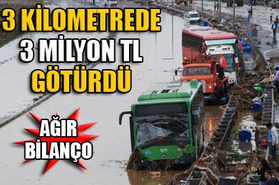 3 kilometrede 300 milyon lirayı götürdü