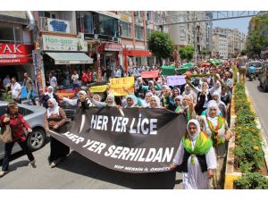 Mersin’de Bdp’liler Lice Olaylarını Protesto Etti