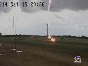 Yıldırım Kamyona Böyle Çarptı