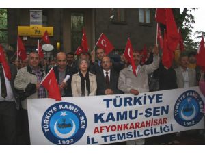 Türk Bayrağına Yapılan Saldırı Afyonkarahisar’da Protesto Edildi