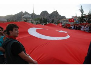 Lice’de Türk Bayrağının İndirilmesine Tepki Yürüyüşü