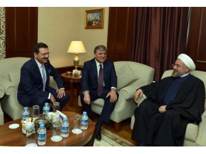 Cumhurbaşkanı Gül Ve İran İslam Cumhuriyeti Cumhurbaşkanı Ruhani, Türk-iran İş Forumuna Katıldı