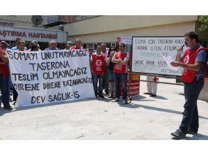 İşten Çıkarılan Taşeron İşçiler Hastane Önünde Eylem Yaptı