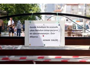 Kaldırımı Trafiğe Kapattı