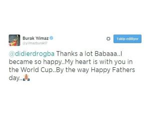Drogba’dan Yılmaz’a Tebrik