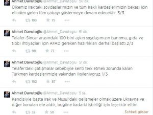 Bakan Davutoğlu: Türkmenlere Yardım İçin Harekete Geçildi