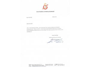 Galatasaraylı Sporcular Derneği, Yönetimi Destekledi