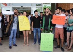 Üniversitelilerden Salatalıklı Midyeli Eylem