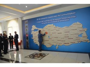 81 İli Gezen Tek Cumhurbaşkanına Özel Harita