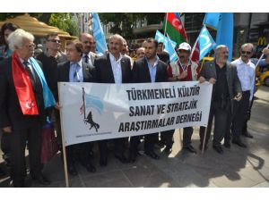 Başkent’te Toplanan Türkmenler, Işid’i Protesto Etti