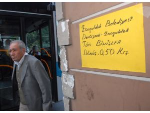 Özel Halk Otobüsü Firması Yolcuları 50 Kuruşa Taşıyor