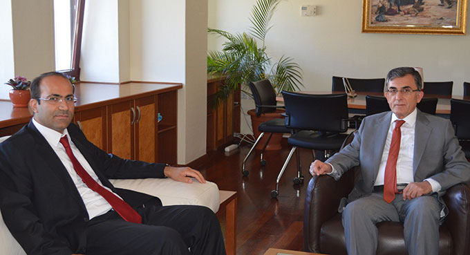 Kaymakam Ersin Tepeli Rektör Karaaslan’ı Ziyaret Etti