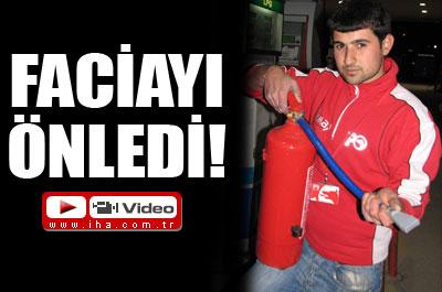 Pompacı faciayı önledi 