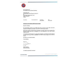 Uefa Trabzonsporu Avrupa Kupalarına Davet Etti