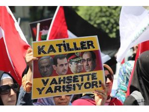 Fatihte İsrail Protestosu