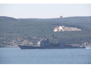 Abd Gemisi Çanakkale Boğazından Geçiş Yaptı