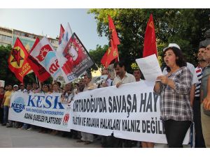 Filistin Ve Rojava Saldırıları Adanada Protesto Edildi