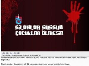 Trabzonspor İsrail’i Kınadı