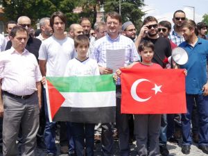Edirnede İsrail Protestosu