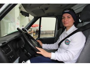 Samsunun Tek Bayan Ambulans Şoförü