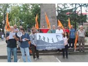 Trabzonda Halkevlerinden İsrail Protestosu
