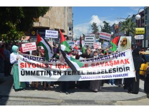 Rizenin Ardeşen İlçesinde İsrail Protestosu