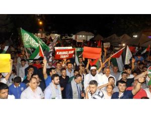 Bursada Gece Yarısı Filistine Destek Yürüyüşü