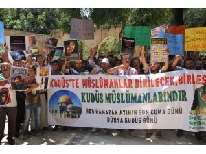 Şanlıurfa’da Dünya Kudüs Gününde İsrail Protesto Edildi