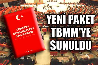 Yeni Anayasa paketi TBMMye sunuldu 