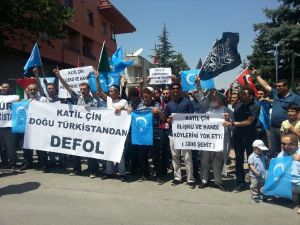 Çin Büyükelçiliği Önünde Eylem