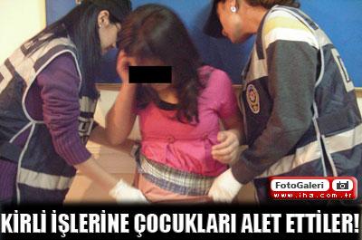 Kirli işlerine çocuklarını alet ettiler! 