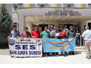 Sendika Temsilcileri Darp Edilen Doktoru Ziyaret Etti