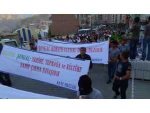 Hakkari’de Işid Protestosu