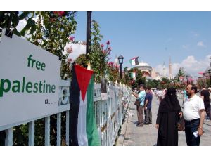 Sultanahmet’e Filistin Standı