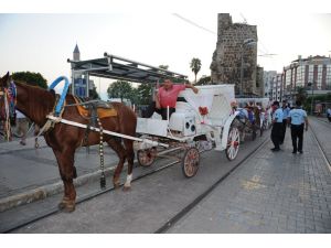 Antalya Büyükşehir Belediyesinden Faytonlara Yönetmelik Çalışması
