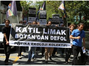Siirt’teki Barajı İşleten Firmanın Şişlideki Binası Önünde Eylem