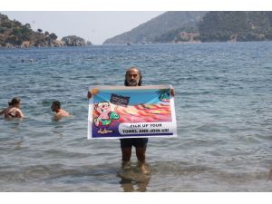 Marmaris’te “Havlunu Kap Gel” Eylemi