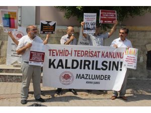 Adanada Tevhid-i Tedrisat Kanunu Kaldırılsın Eylemi