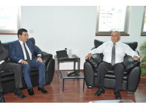 Kıbrıs Türk Belediyeler Birliği Başkanı Benli, Kepez Belediye Başkanı Tütüncü’yü Kabul Etti