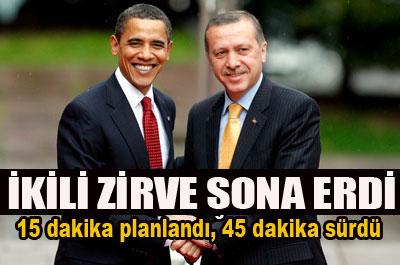 Obama-Erdoğan görüşmesi sona erdi 