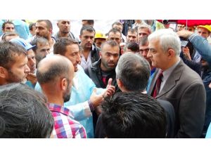 Madencilerin Polisle 50 Metre Diyaloğu