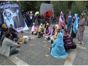 Madenci Eşleri De Eyleme Katıldı
