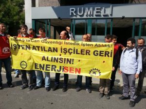 İşten Atılan Bedaş İşçileri, Konferans Öncesi Eylem Yaptı